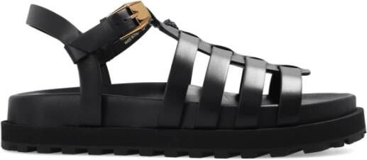 Versace Platte sandalen Zwart Dames