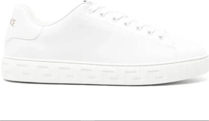 Versace Platte schoenen met kenmerkende reliëf details White Heren