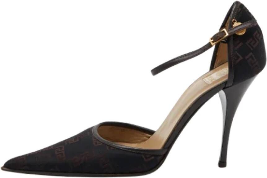 Versace Pre-owned Canvas heels Black Dames