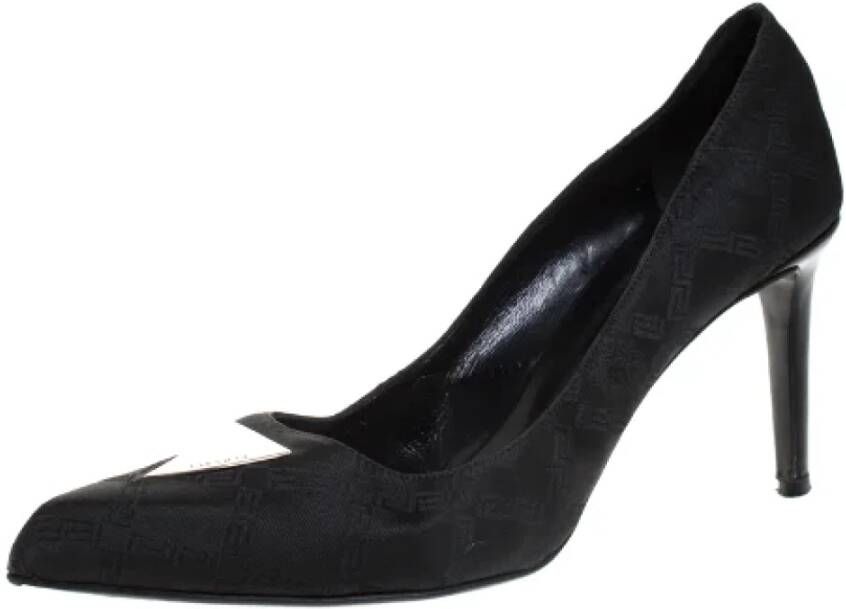 Versace Pre-owned Canvas heels Black Dames