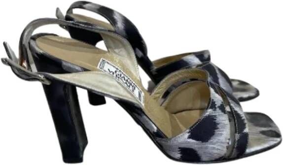 Versace Pre-owned Canvas sandals Black Dames