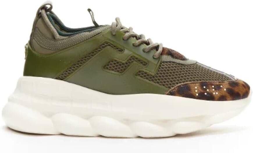 Versace Pre-owned Fabric sneakers Green Heren