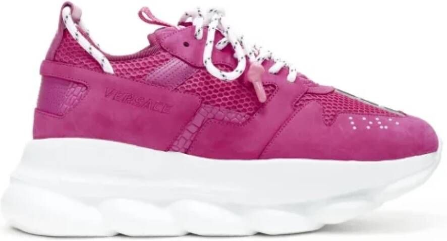 Versace Pre-owned Fabric sneakers Pink Heren