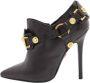 Versace Pre-owned Leather boots Black Dames - Thumbnail 1