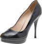 Versace Pre-owned Leather heels Black Dames - Thumbnail 1