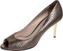 Versace Pre-owned Leather heels Gray Dames - Thumbnail 1