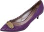 Versace Pre-owned Leather heels Purple Dames - Thumbnail 1