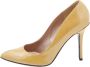Versace Pre-owned Leather heels Yellow Dames - Thumbnail 1