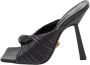 Versace Pre-owned Leather sandals Black Dames - Thumbnail 1