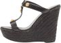 Versace Pre-owned Leather sandals Black Dames - Thumbnail 1