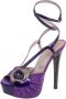 Versace Pre-owned Leather sandals Purple Dames - Thumbnail 1