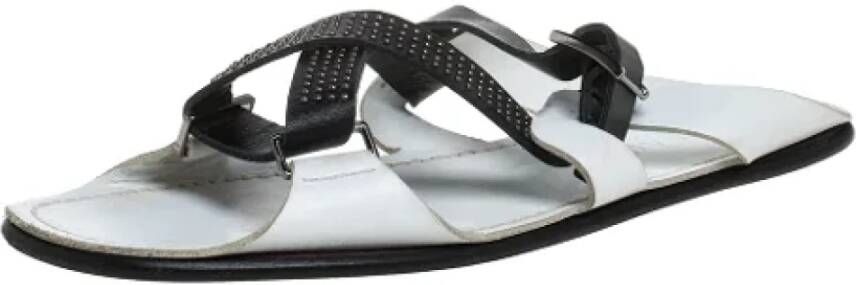 Versace Pre-owned Leather sandals White Dames
