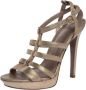 Versace Pre-owned Leather sandals Yellow Dames - Thumbnail 1