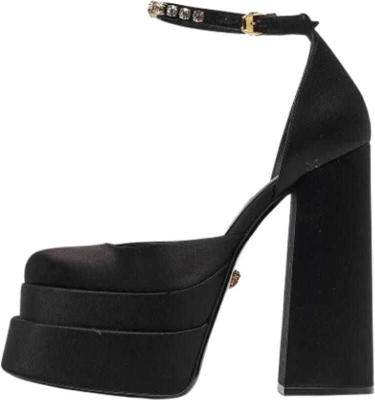 Versace Pre-owned Satin heels Black Dames