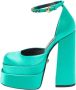Versace Pre-owned Satin heels Green Dames - Thumbnail 1