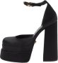 Versace Pre-owned Satin sandals Black Dames - Thumbnail 1