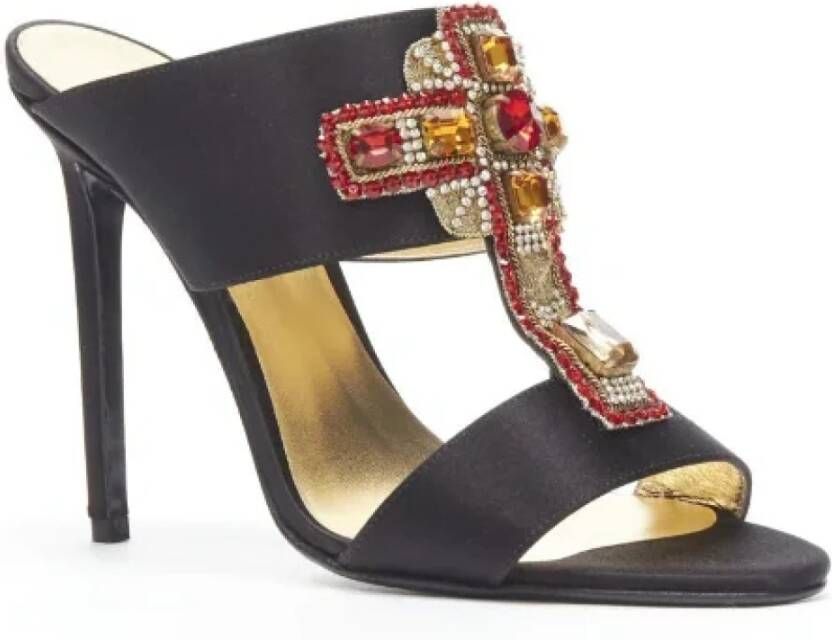 Versace Pre-owned Silk heels Black Dames
