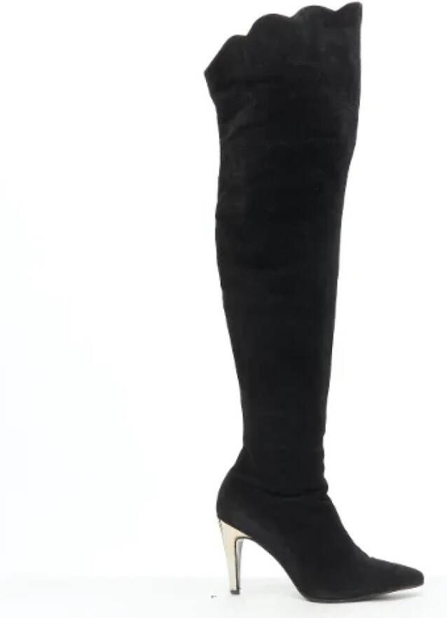Versace Pre-owned Suede boots Black Dames