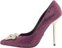 Versace Pre-owned Suede heels Purple Dames - Thumbnail 1