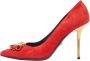 Versace Pre-owned Suede heels Red Dames - Thumbnail 1