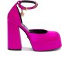 Versace Fuchsia Hak Platform Sandalen met Medusa Charme Pink Dames - Thumbnail 12
