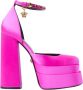 Versace Fuchsia Hak Platform Sandalen met Medusa Charme Pink Dames - Thumbnail 1