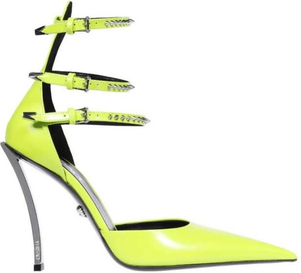 Versace Puntige Neus Leren Sandalen met Hak
