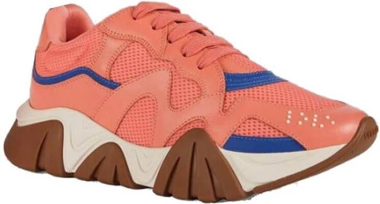 Versace Reflecterende Leren Sneakers met Mesh