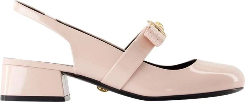 Versace Roze Leren Slingback Pumps