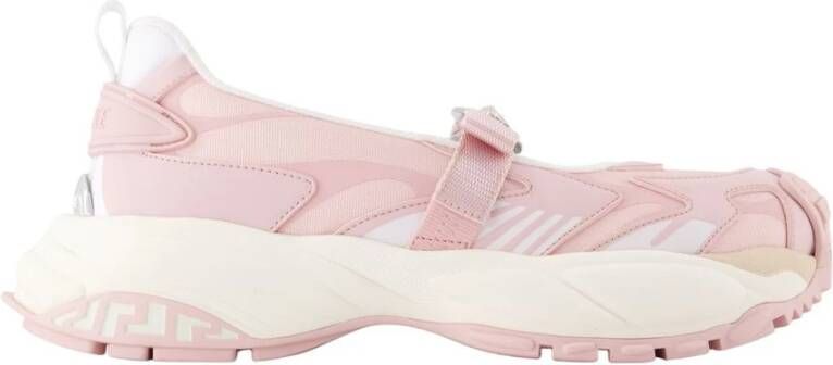 Versace Roze Mary Jane Sneakers Synthetisch