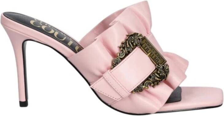 Versace Roze platte schoenen met ruches