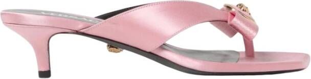 Versace Roze Satijnen Strik Hak Sandalen