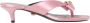 Versace Roze Satijnen Strik Hak Sandalen - Thumbnail 1