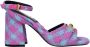 Versace Roze Stoffen Plateau Sandalen - Thumbnail 1