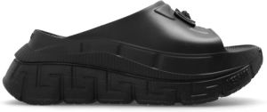 Versace Rubberen platform slides Zwart Dames