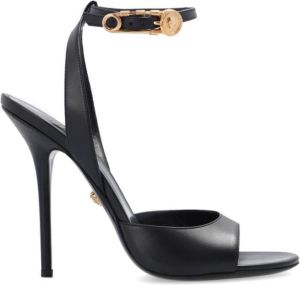Versace Safety pin high heel sandals Zwart Dames
