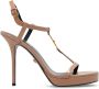 Versace Medusa 95 Patentleren Sandalen Beige Dames - Thumbnail 5