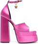 Versace Kristalversierde Satijnen Pumps Pink Dames - Thumbnail 2
