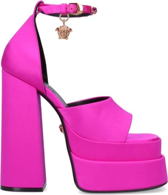 Versace Medusa Aevitas Dubbele Plateau Sandalen Pink Dames