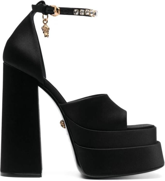 Versace Medusa Aevitas Plateau Sandalen met Charms Black Dames