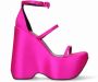 Versace Roze Leren Triplatform Sandalen Purple Dames - Thumbnail 1
