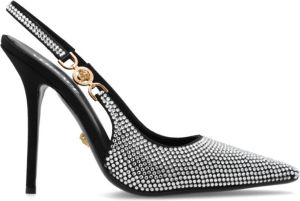 Versace Satijnen pumps Grijs Dames
