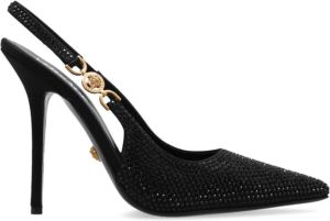 Versace Satijnen pumps Zwart Dames
