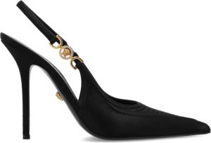 Versace Satijnen pumps Zwart Dames