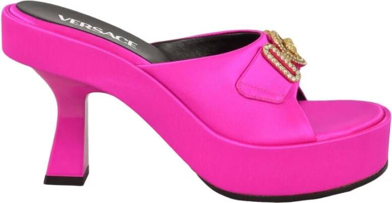 Versace Satin Schoenen Collectie Pink Dames