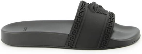 Versace Palazzo Medusa pool slides heren rubberrubberrubber 39.5 Zwart - Foto 3