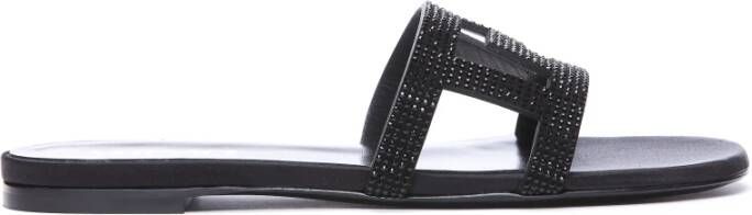 Versace Loafers & ballerina schoenen Mule Vitellino in zwart