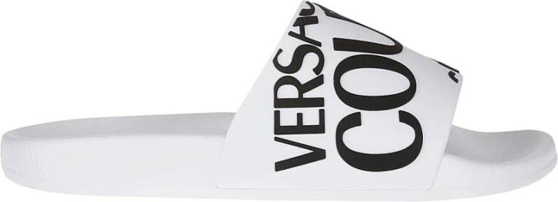 Versace Jeans Couture Slippers Fondo Shelly in wit