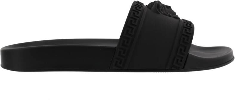 Versace Palazzo Medusa pool slides heren rubberrubberrubber 39.5 Zwart - Foto 2