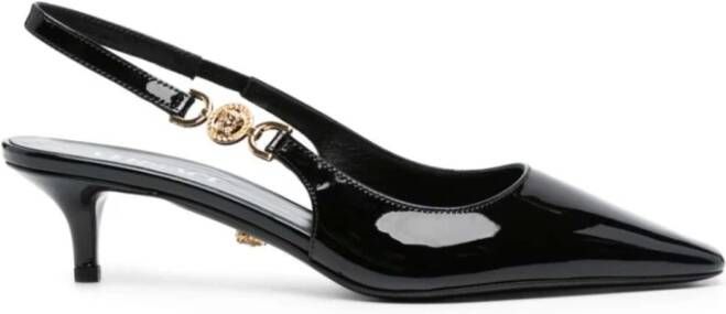 Versace Slingback Patent Hakken Zwart Dames